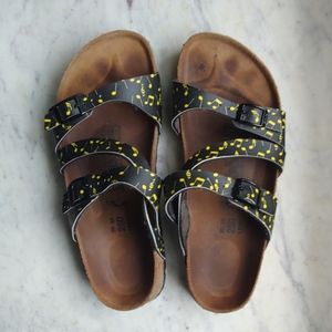 Rare Birkenstock Birkis Music Note Black Sandals